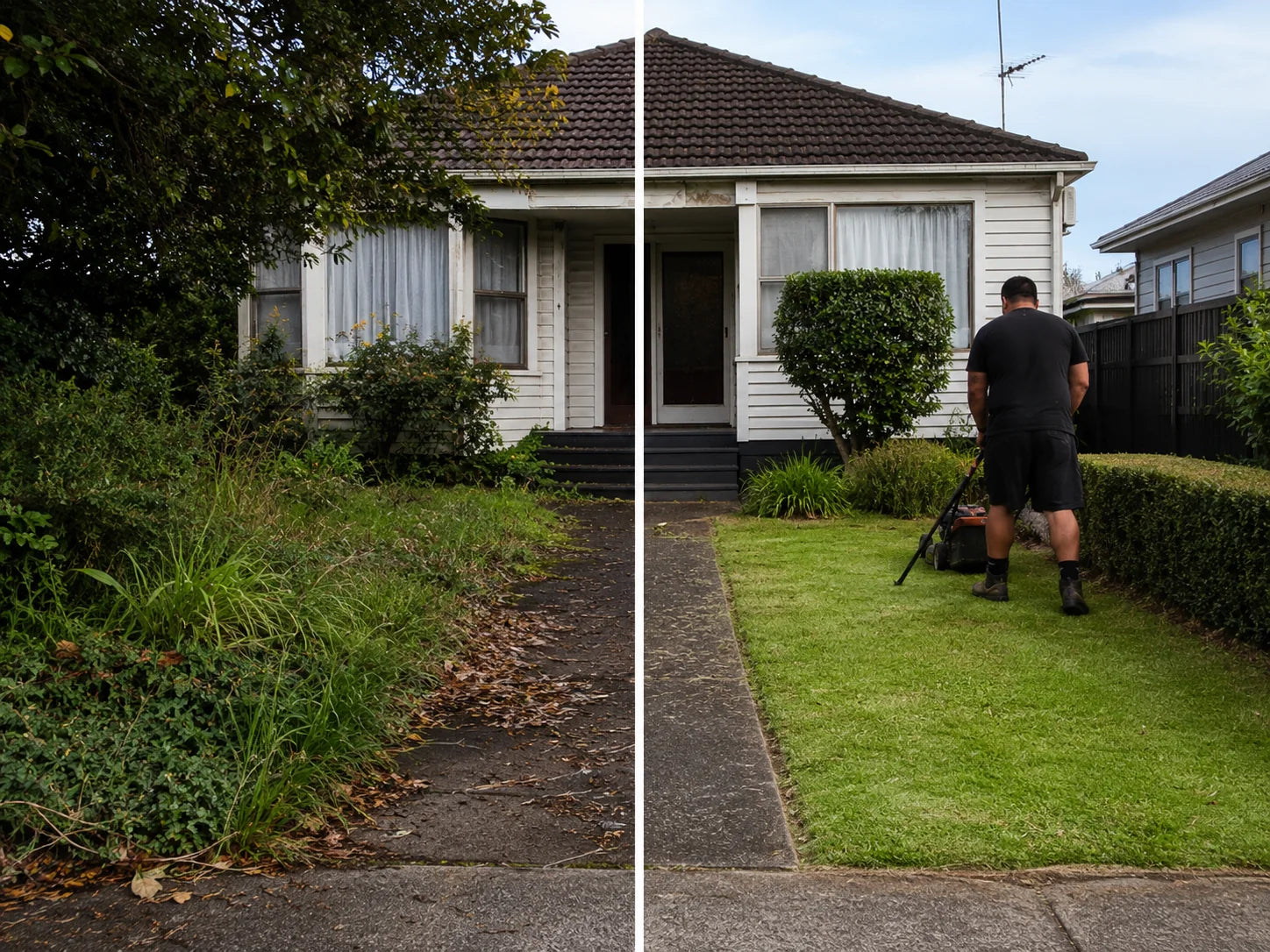 Representative rental property preparation before and after